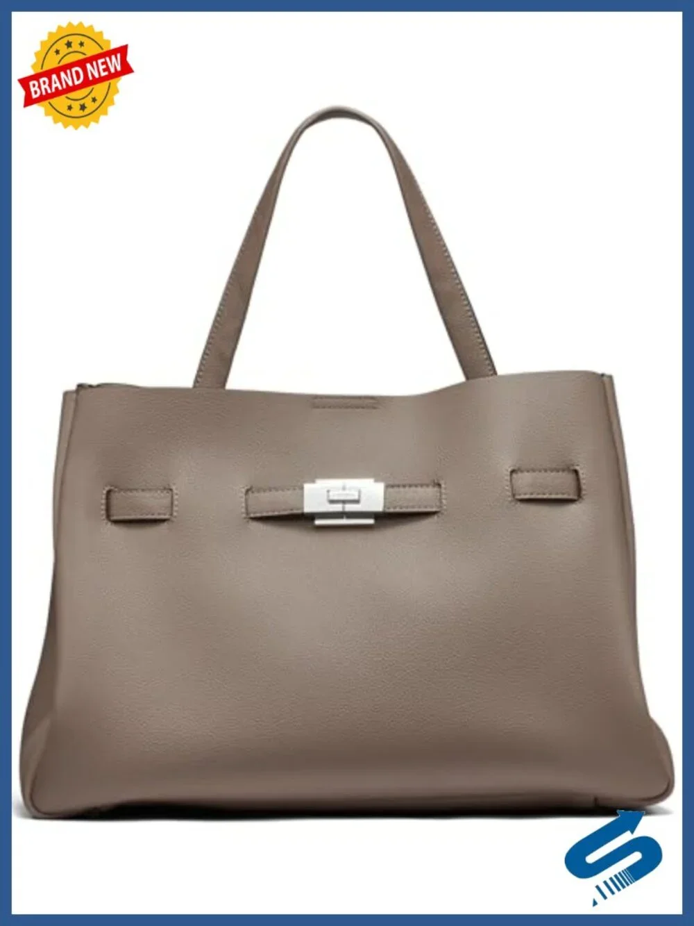 Large Slouchy Tote Bag Faux Leather Satchel with Shoulder Strap